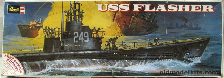 Revell 1/220 USS Flasher SS249 Submarine, H431 plastic model kit